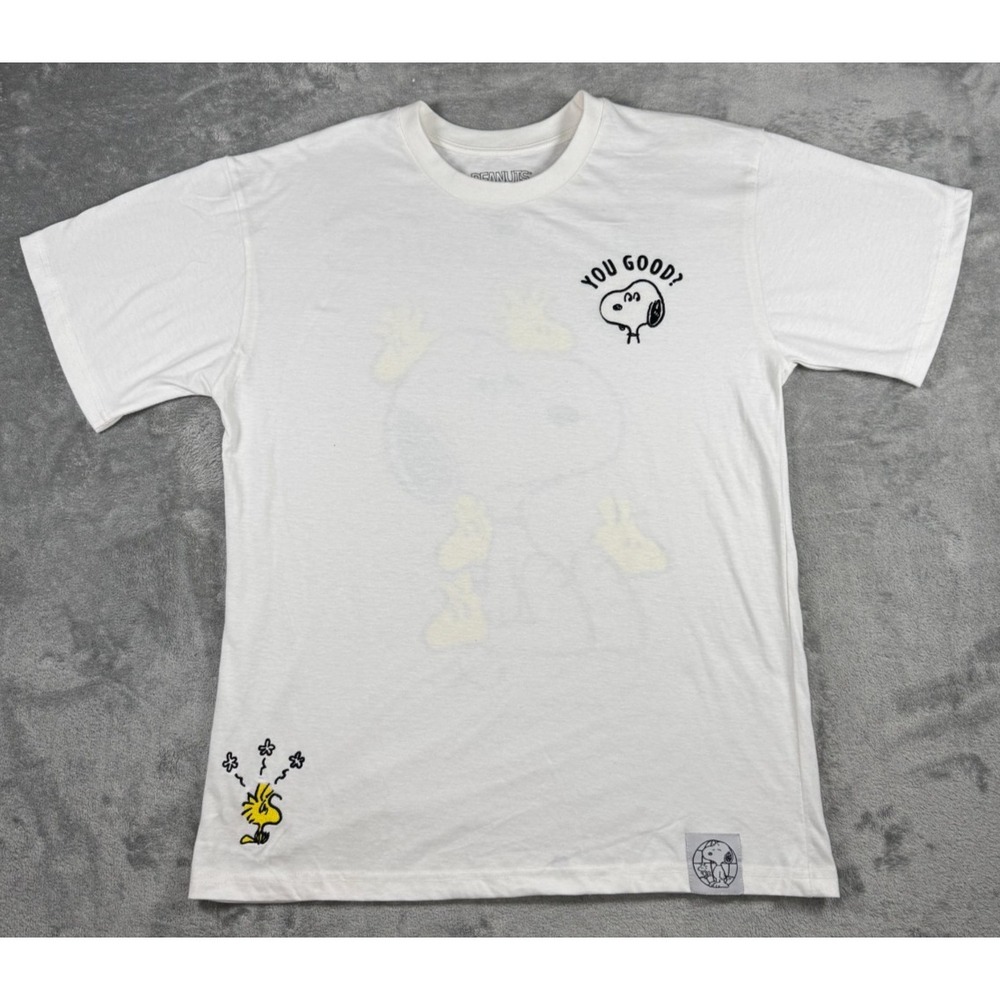 Peanuts Snoopy You Good Woodstock Graphic T-Shirt White Men Size Large L